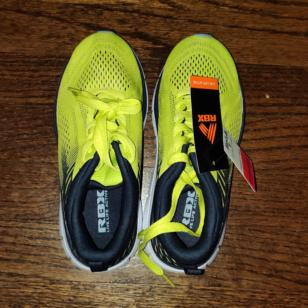New! RBX Live Life Active Mesh Running Shoes Boys Big Kids Lace Size 2 NWT